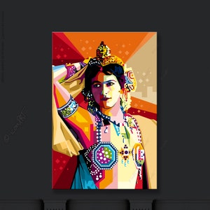 Wall ART: Mata Hari - personalized gift - fine art print - pop art - home wall decor - digital art - canvas wall art - gift