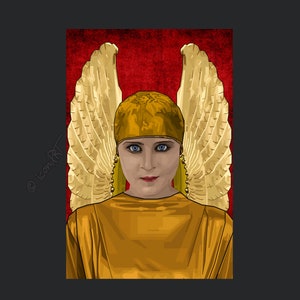 Guardian angel Pop art icons pictures culture for living room & office, business digital art on canvas or as cozy, worldly art blanket image 3