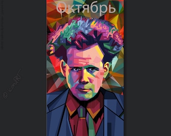 Wall art for film lovers Октябрь - October - Sergei Eisenstein XXL gift idea and gift idea for cineasts and movie fans