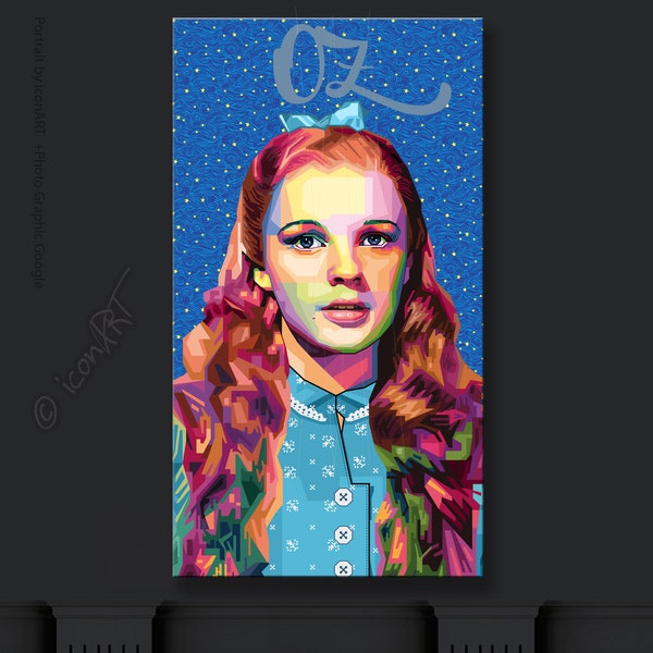Oz - Edición Varias Personas Icónicas. Evento: Arte Digital Judy o1- Mural Canvas XXL LoftArt Fabric Picture Cuddly Blanket or Carpet