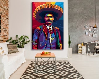 Zapata Wall ART "Emiliano" fine art print - personalized gift - art print - pop art - home wall decor - canvas - gift for her - gift for him