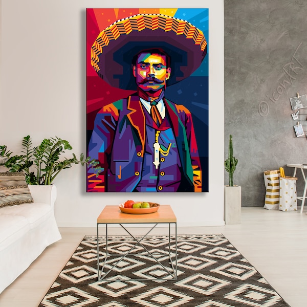 Zapata Wall ART "Emiliano" fine art print - personalized gift - art print - pop art - home wall decor - canvas - gift for her - gift for him