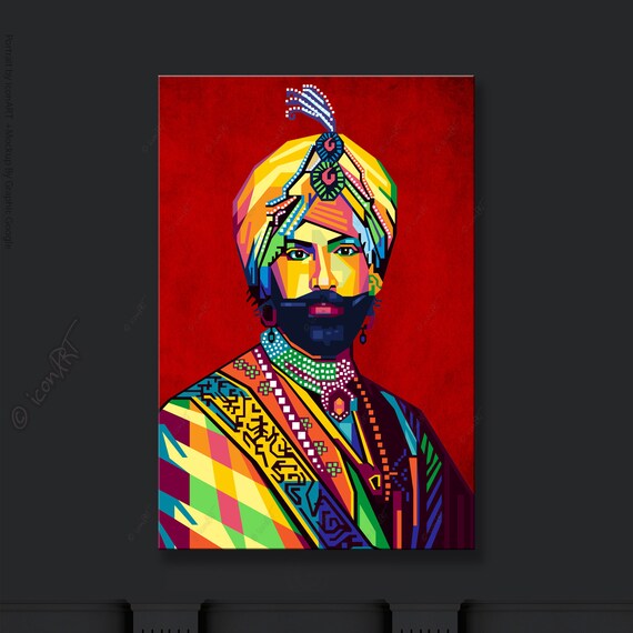 Frame Duleep Personalized Home Canvas, Art Digital Gift Etsy Maharaja Stretched on Gift Art Sweden - Singh Pop Wall Print on Decor History Wallart