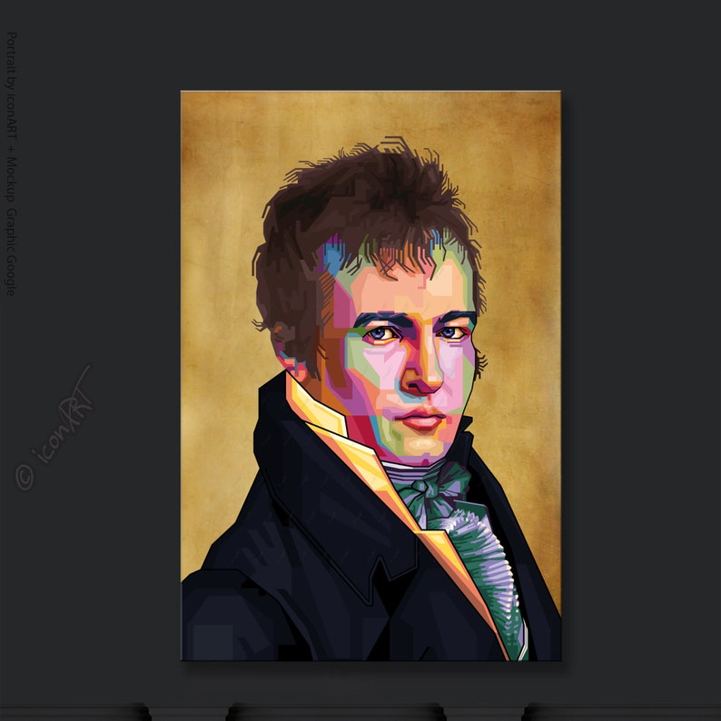 Alexander von Humboldt famous polymath Pop art icons pictures culture for living room, hallway & office, business digital art on canvas image 3
