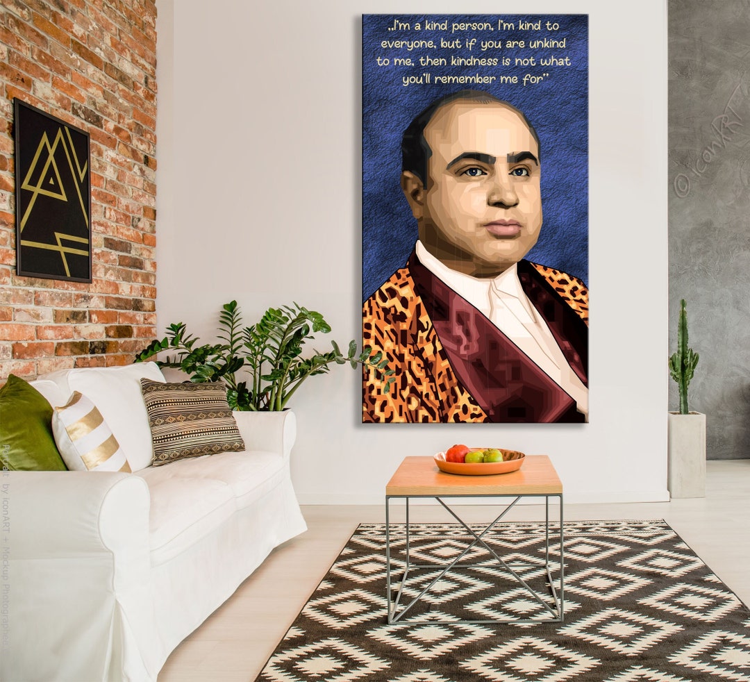 Al Capone Edition Various Canvas XXL Wall Event: Etsy Art Art Persons. - or Loftart O1 Al Iconic Rug Picture Fabric Digital