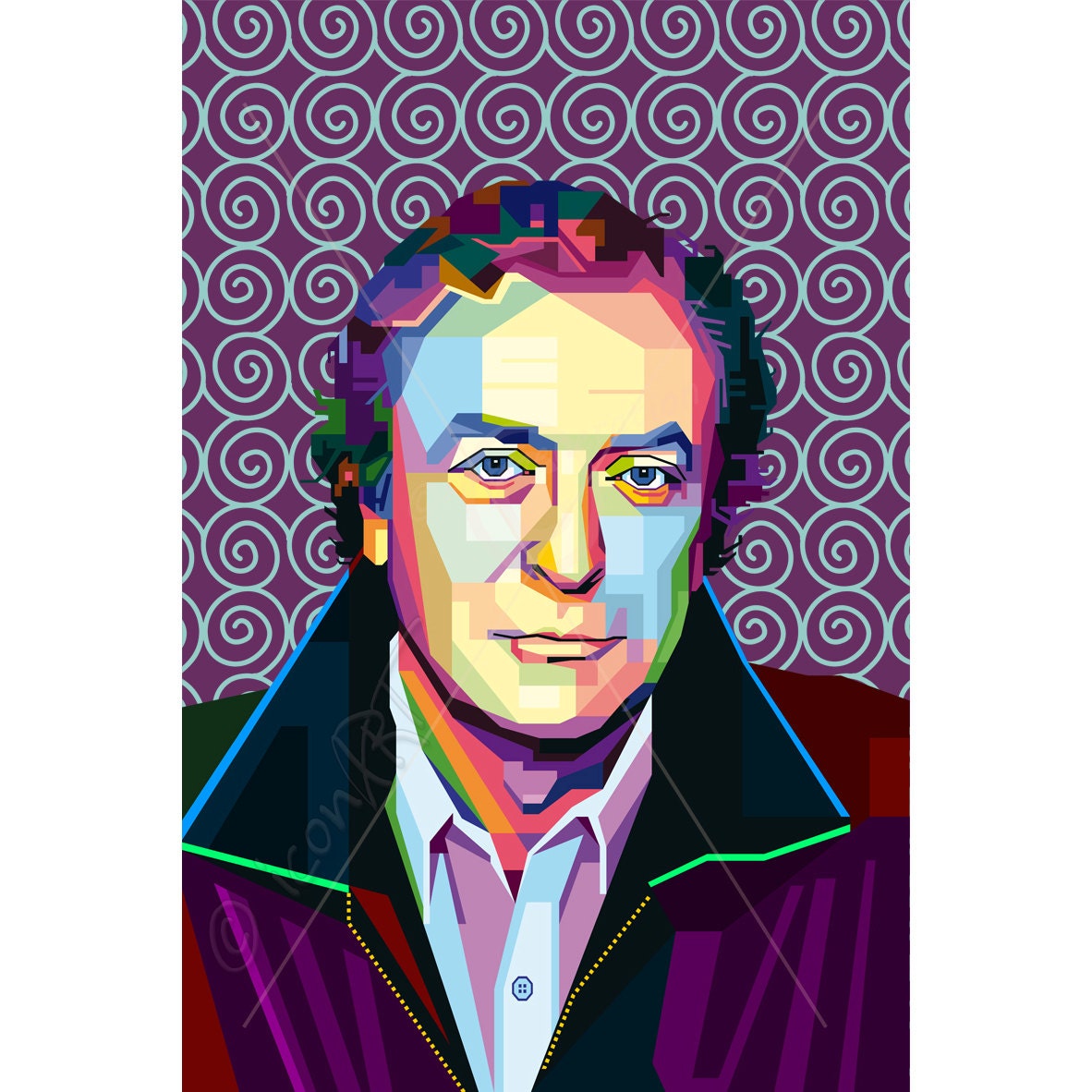 Poster tribute to Michael Caine personalized gift wall art Etsy