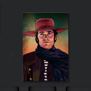 Clint |o1 film actor - personalized Gift for cineast, movie fans and film lovers - printed with your text -art print- cinema -pop art