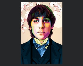 Edition Various Iconic Persons. Portait: Digital PopArt Keith o2- Wallart canvas XXL LoftArt fabric picture cuddly blanket or rug