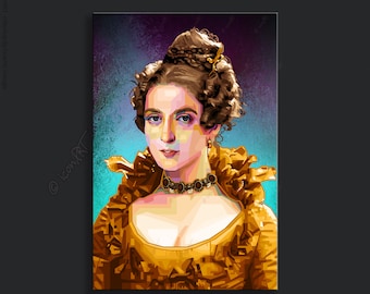 Ada Lovelace IT, Picture for office & living - Digital art on canvas - Canvas stretched on frame, Print, Pop Art, Gift, Birthday, wall decor