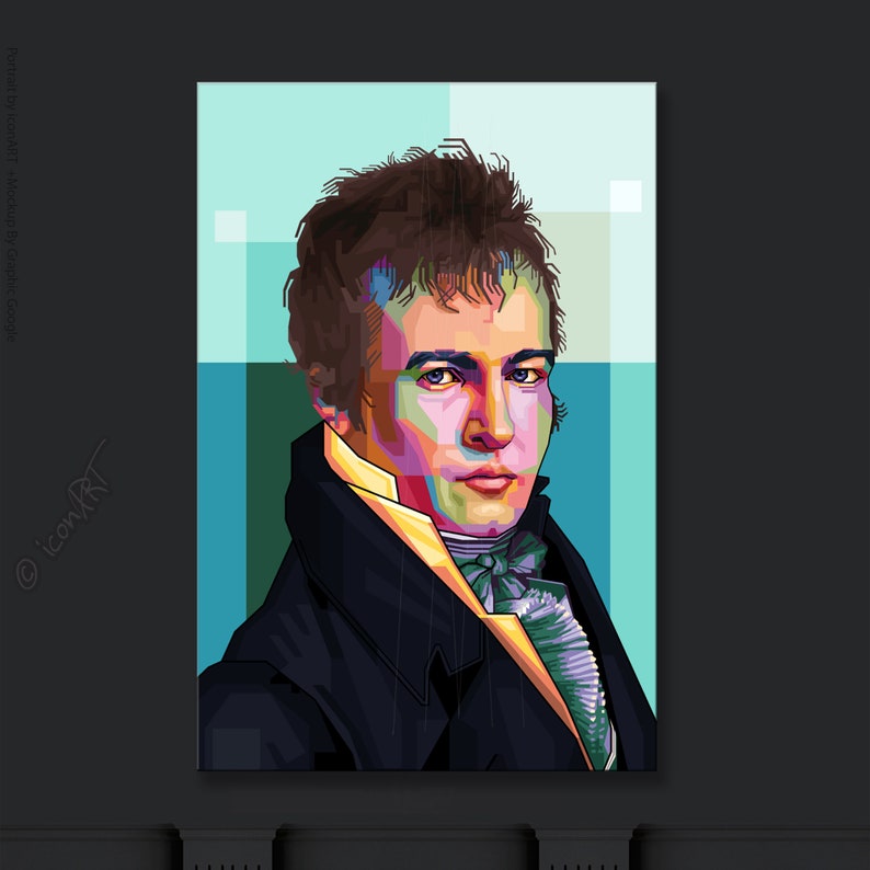 Alexander von Humboldt famous polymath Pop art icons pictures culture for living room, hallway & office, business digital art on canvas image 8