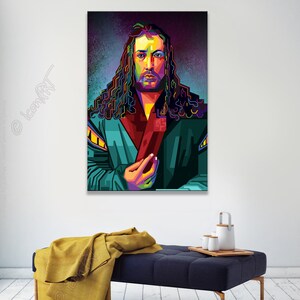 Albrecht Durer pop art picture XXL icon culture for living room & office, business digital art on canvas or as cozy, worldly art blanket image 6
