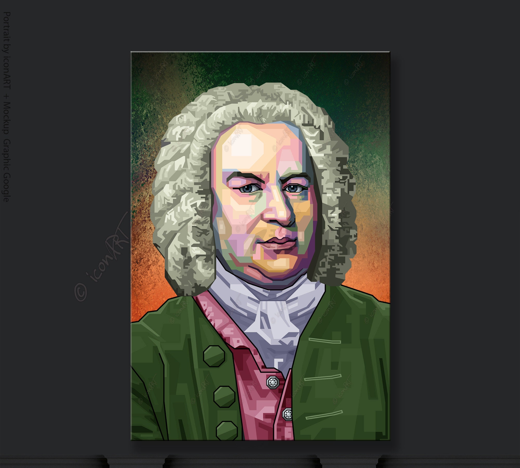 Jean Sebastien Bach Oeuvres Les Plus Celebres J.S. Bach Compositeur Pop Art Icônes Images Cultevotre pour - Etsy France