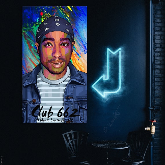 Club 662 - Tupac |o1 - Digital Art on Canvas - Pop Art for Office