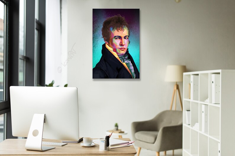 Alexander von Humboldt famous polymath Pop art icons pictures culture for living room, hallway & office, business digital art on canvas image 6