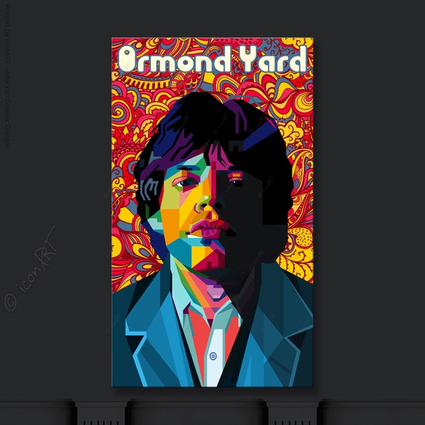 Ormond Yard Digital Art Mick 11- Murals Event Edition Varias personas icónicas. Lienzo XXL LoftArt imagen de tela o como alfombra