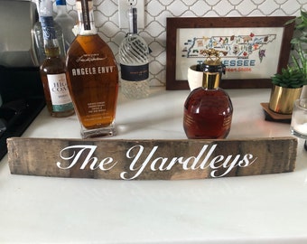 Personalized Kentucky whiskey bourbon wood barrel stave sign. Free shipping/custom gifts/bourbon sayings/custom staves/whisky barrel staves.