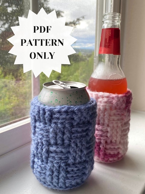 Basket Can / Bottle Coozie Crochet Pattern - Printable PDF