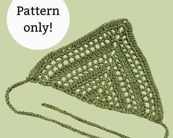 Mossy Bandana Crochet Pattern - Printable PDF