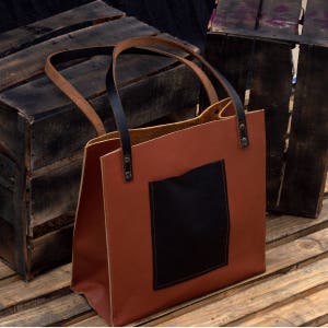 Teacher Tote | College Tote | Handmade Leather Travel Tote | Grandma Gift