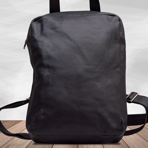 Black Leather Backpack Rucksack Bag Handmade Laptop Travel - Etsy