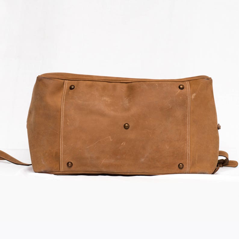 Leather Weekender Bag Men Leather Duffel Bag With Laptop Etsy