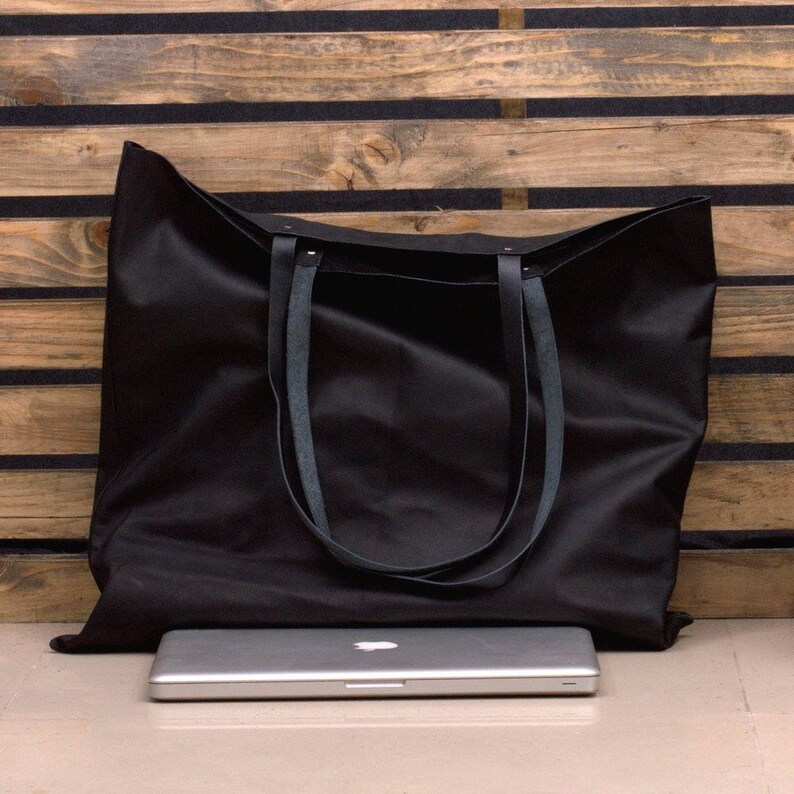 extra large black leather handbags