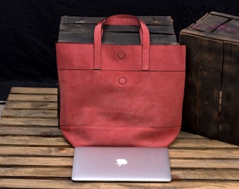 Borsa tote da giorno in pelle rosa: borsa da lavoro grande da donna in pelle bovina, regalo di San Valentino