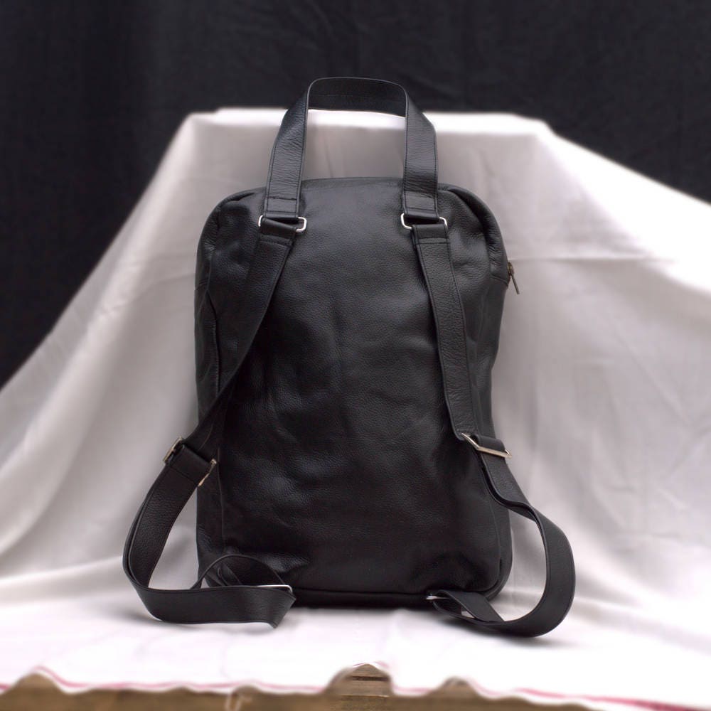 Black Leather Backpack Rucksack Bag Handmade Laptop Travel - Etsy