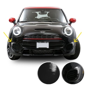 Front Bumper Bezel Accent Vinyl Decal Overlay Wrap Compatible with John Cooper Works F56 F57 F55 Mini 2015-2020 - Gloss