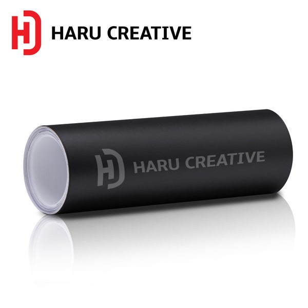 Matte Black Adhesive Vinyl Roll - Flat Matte Finish Texture