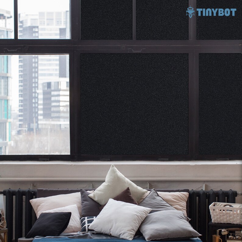 Blackout Window Glass Door Darkening Privacy Static Cling Etsy