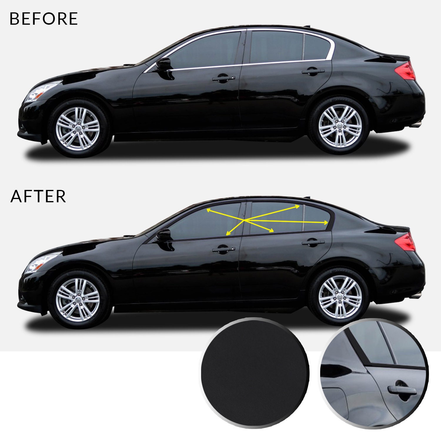 18pcs / kit Autocollants intérieurs de voiture noir en fibre de carbone  décoratif pour Infiniti Q50 2014-2019 Panneau Tableau de bord Autocollant  Set Utile