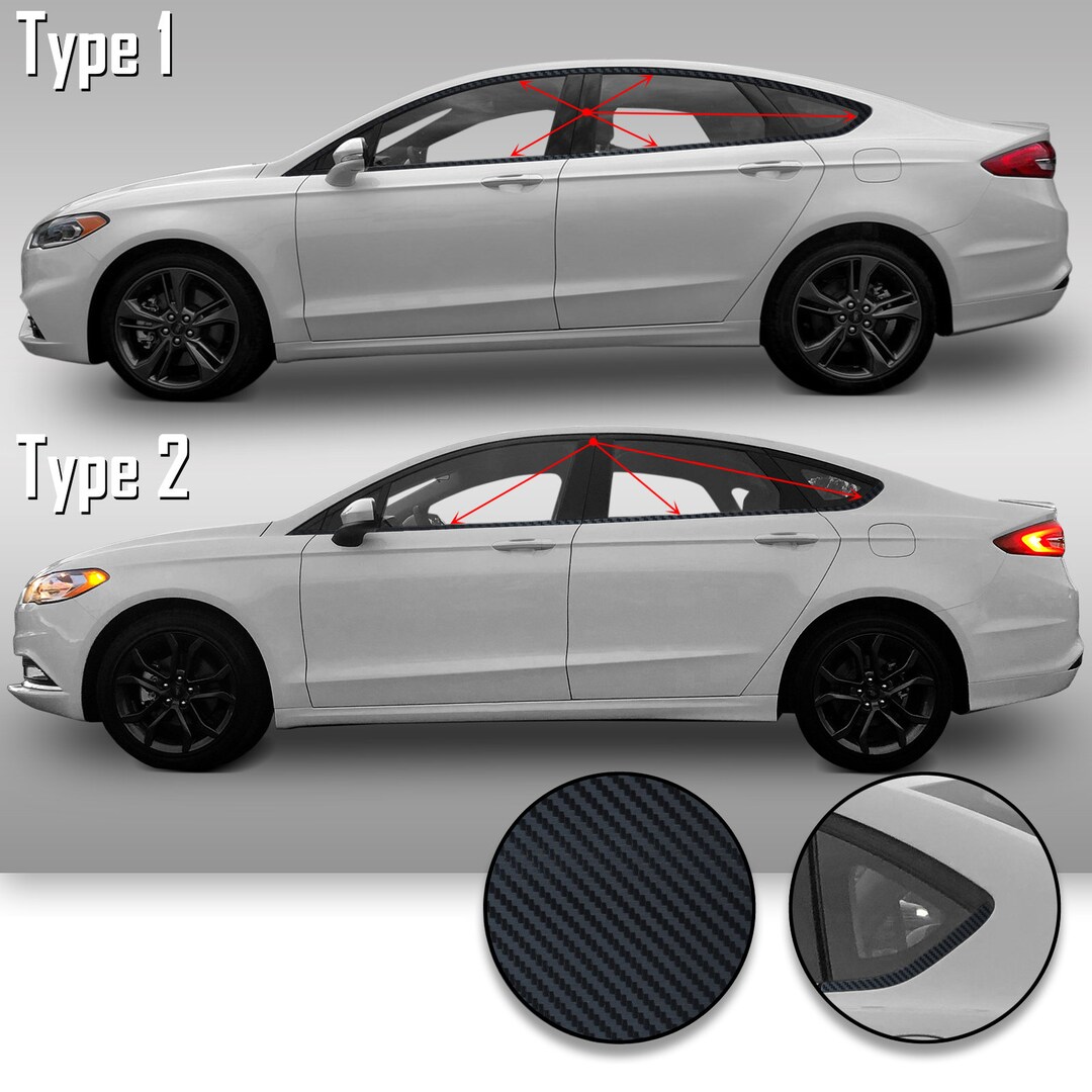 Window Trim Chrome Delete Precut Vinyl Wrap Overlay Kit Compatible With