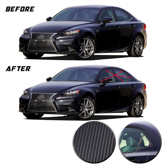 Window Trim Chrome Delete Blackout Precut Vinyl Wrap Overlay Kit Compatible  With and Fits Lexus IS350 Is200t 2014-2020 Black -  Canada