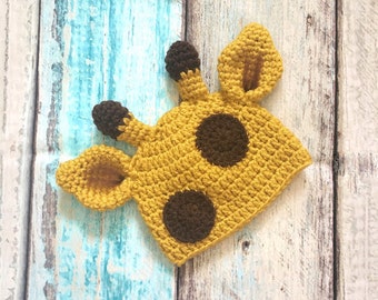 Giraffe Baby Hat, Crochet Giraffe Hat, Safari Baby Shower, Giraffe Nursery, Baby Giraffe Halloween Costume, Newborn Photo Outfit, Baby Gift
