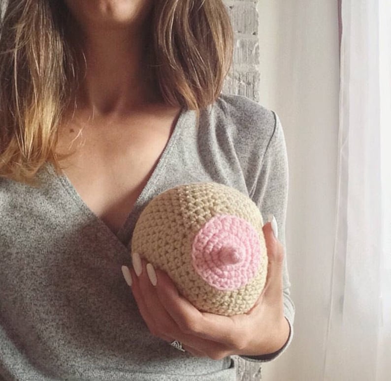 Breast Model Crochet Boob Lactation Model Breastfeeding image 1