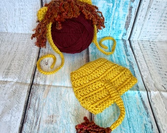 Crochet Lion Outfit, Baby Hat, Lion Hat, Baby Lion Hat, Newborn Photo Prop, Lion Crochet Baby Outfit, Halloween Costume, Baby Animal Outfit