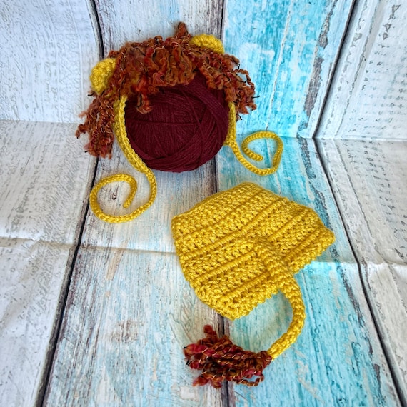 Crochet Lion Outfit Baby Hat Lion Hat Baby Lion Hat Newborn
