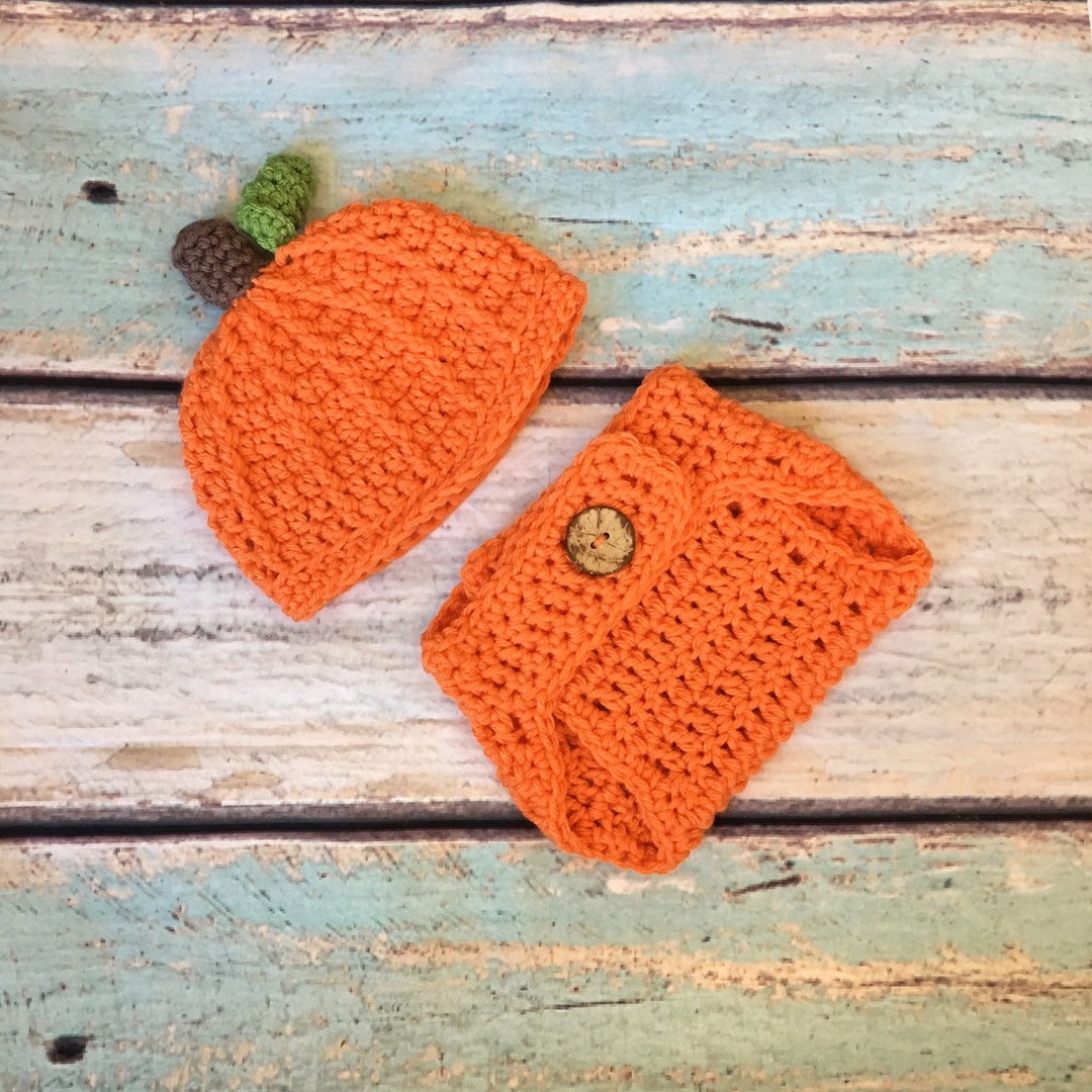 Newborn Halloween Costume, Pumpkin Newborn Set, Newborn Outfit, Newborn