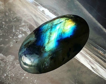 Labradorite Cabochon Labradorite Gem Gemstone Mineral Iridescent Stone Iridescent Crystal Blue Stone Blue Gem Blue Mineral Iridescent Stone