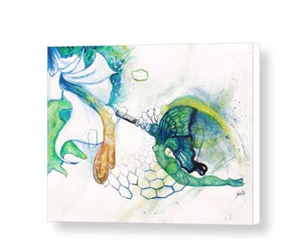 Canvas Original Painting "Nectar Nymph" Cannabis Art Watercolor Painting 710 Art Work Contemporary Art Original Artwork Marijuana Art Canna