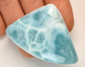 Larimar Cabochon Fantasy Cut Larimar Asymmetrical Cabochon Pectolite Cabochon Rare AA Quality Larimar