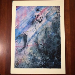 Reaper Art « Reaper Apparition » Grim Reaper Death Art Scythe Art Cloak Sickle Collaborative Art Grateful Dead Art Skeleton Painting Original