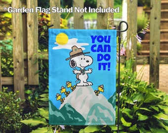 PEANUTS You Can Do It Snoopy – Garden Flag 12.5" X 18", House Flag 28"x ...