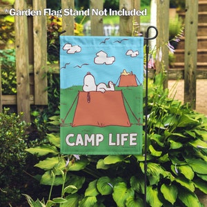 PEANUTS Camp Life Snoopy – Garden Flag 12.5" X 18", House Flag 28" X 40 ...