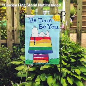 PEANUTS®, PEANUTS® Be True to You Snoopy – Garden Flag 12.5" x 18", House Flag 28" x 40", Officially Licensed PEANUTS®, Inspirational