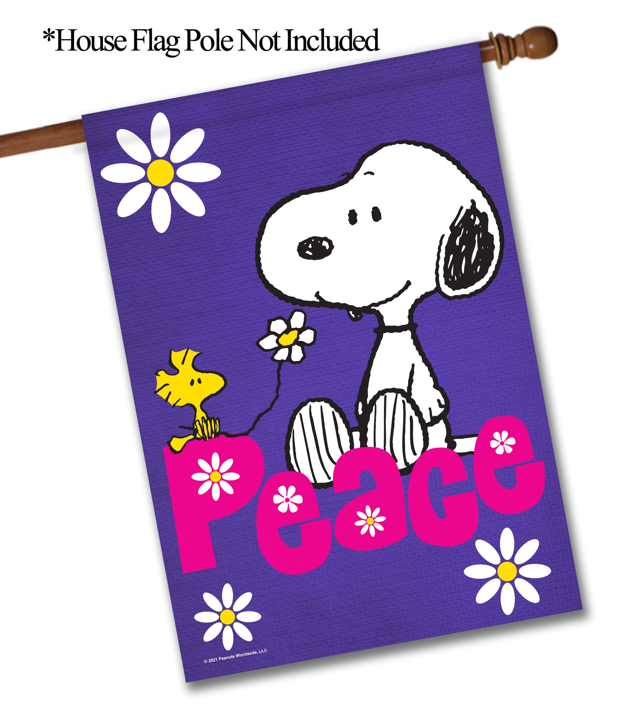 PEANUTS® PEANUTS® Peace Snoopy Personalized Garden Flag Etsy