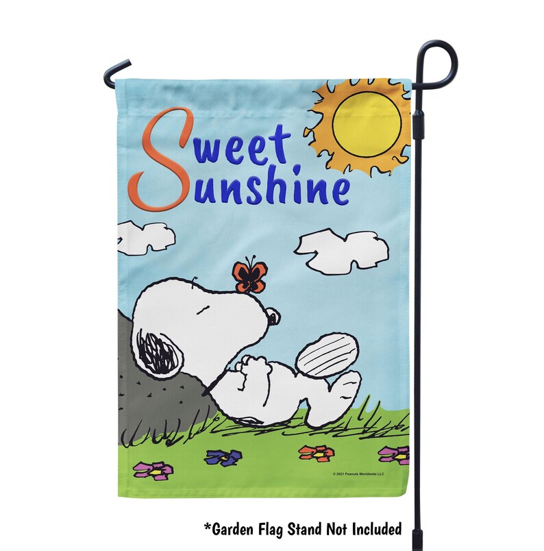 PEANUTS Sweet Sunshine Snoopy Garden Flag or House Flag, Officially ...