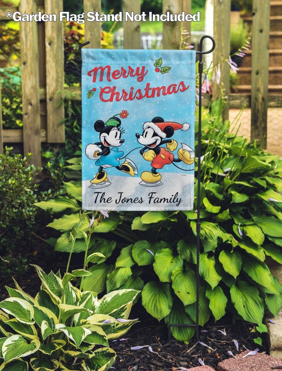 *NEW* DISNEY Mickey Mouse Minnie Mouse "MERRY CHRISTMAS" Garden Flag *NEW* DISNEY Mickey Mouse Minnie Mouse "MERRY CHRISTMAS" Garden Flag