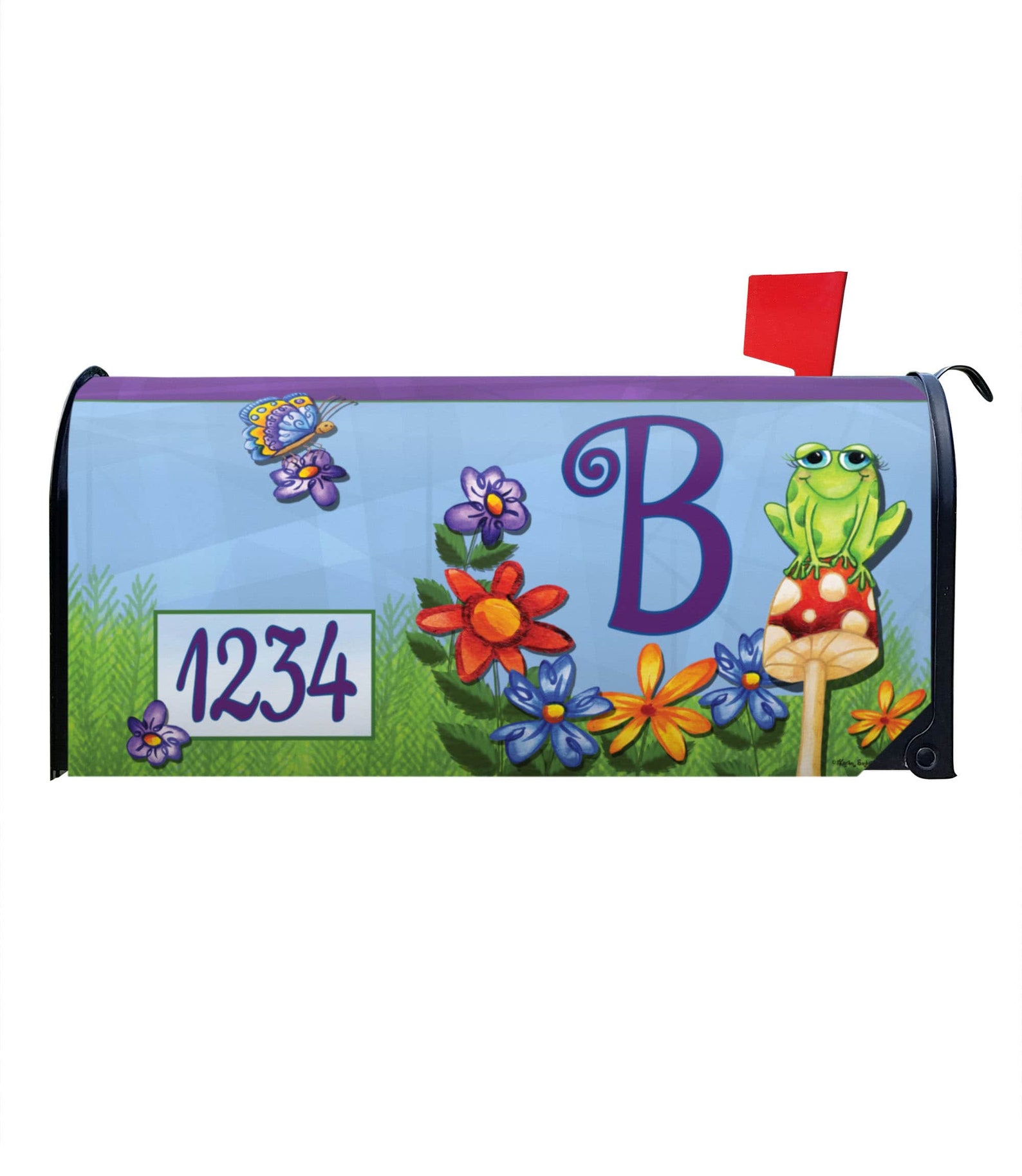 Mailbox Cover Frog on Mushroom Monogram Mailbox Cover 6.5 Etsy